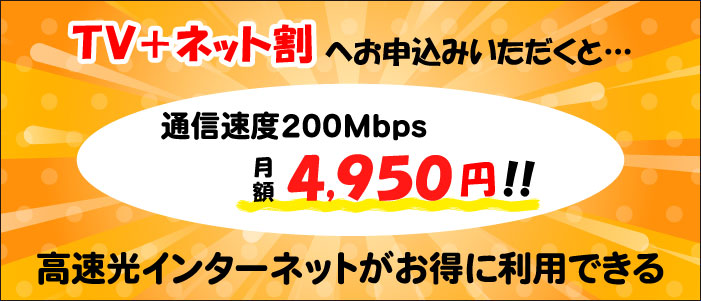 インターネット「TV+ネット割」